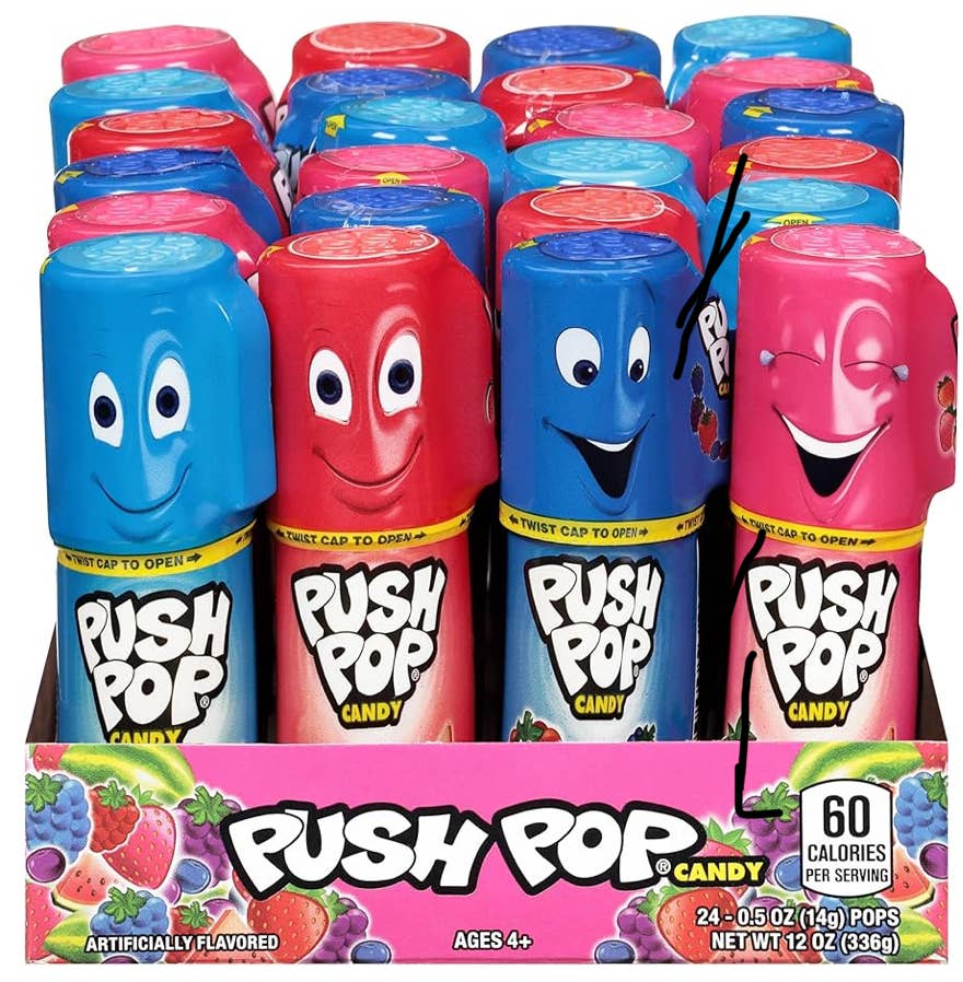 Nostalgic 1986 Original Push Lollipop 24ct Mix Display Box