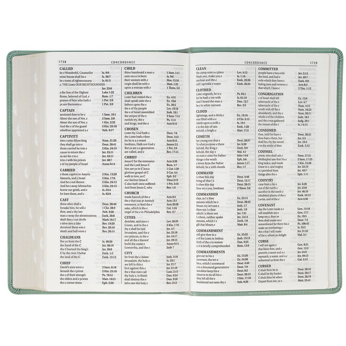KJV Bible Giant Print Standard-size Faux Leather, Teal