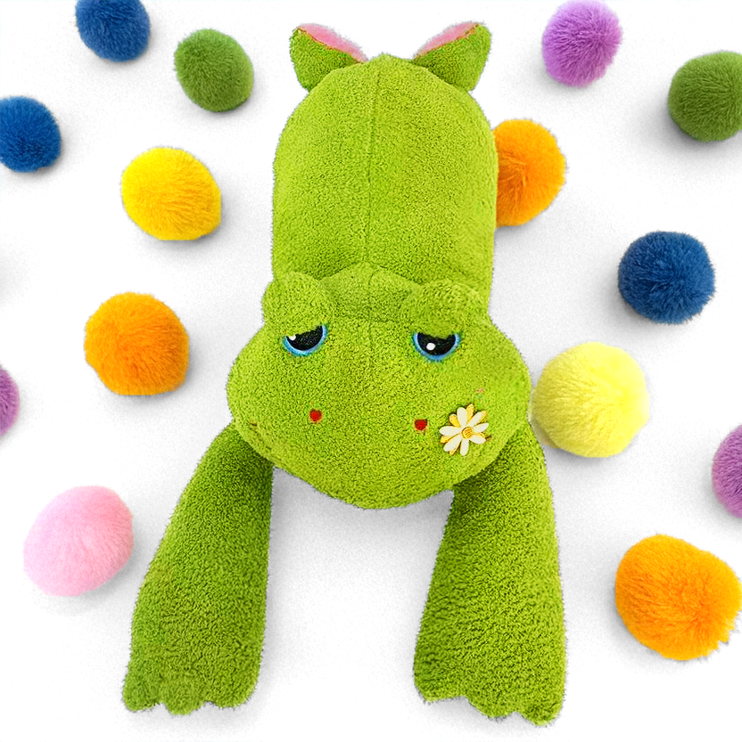 Green Frog Plush Sleeping Pillow (39" / 100 cm)