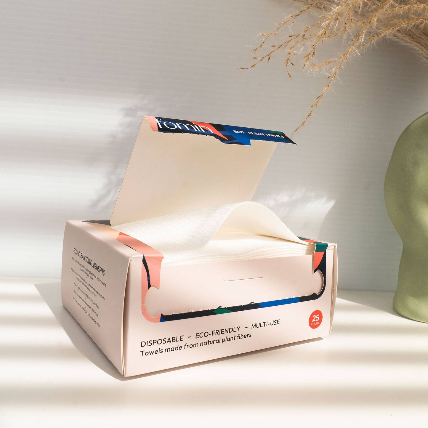 Eco-Clean Disposable Face Towels - 25 Count