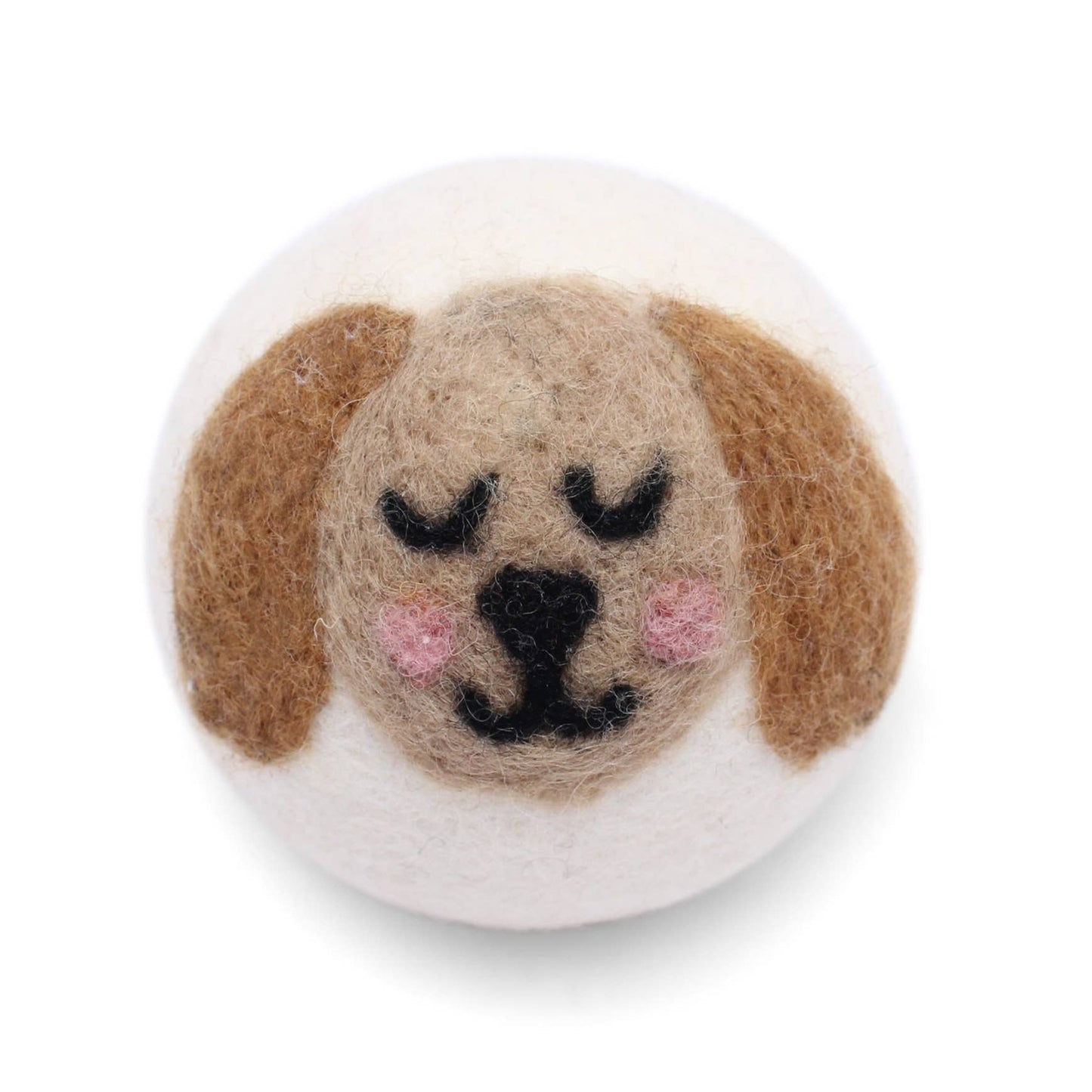 Dogs: Eco Wool Dryer Balls Fair Trade: Dark Brown Dog