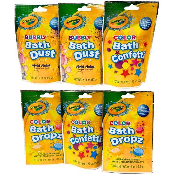Wholesale Crayola - Total Assortment Of Bath Dust, Bath Drop