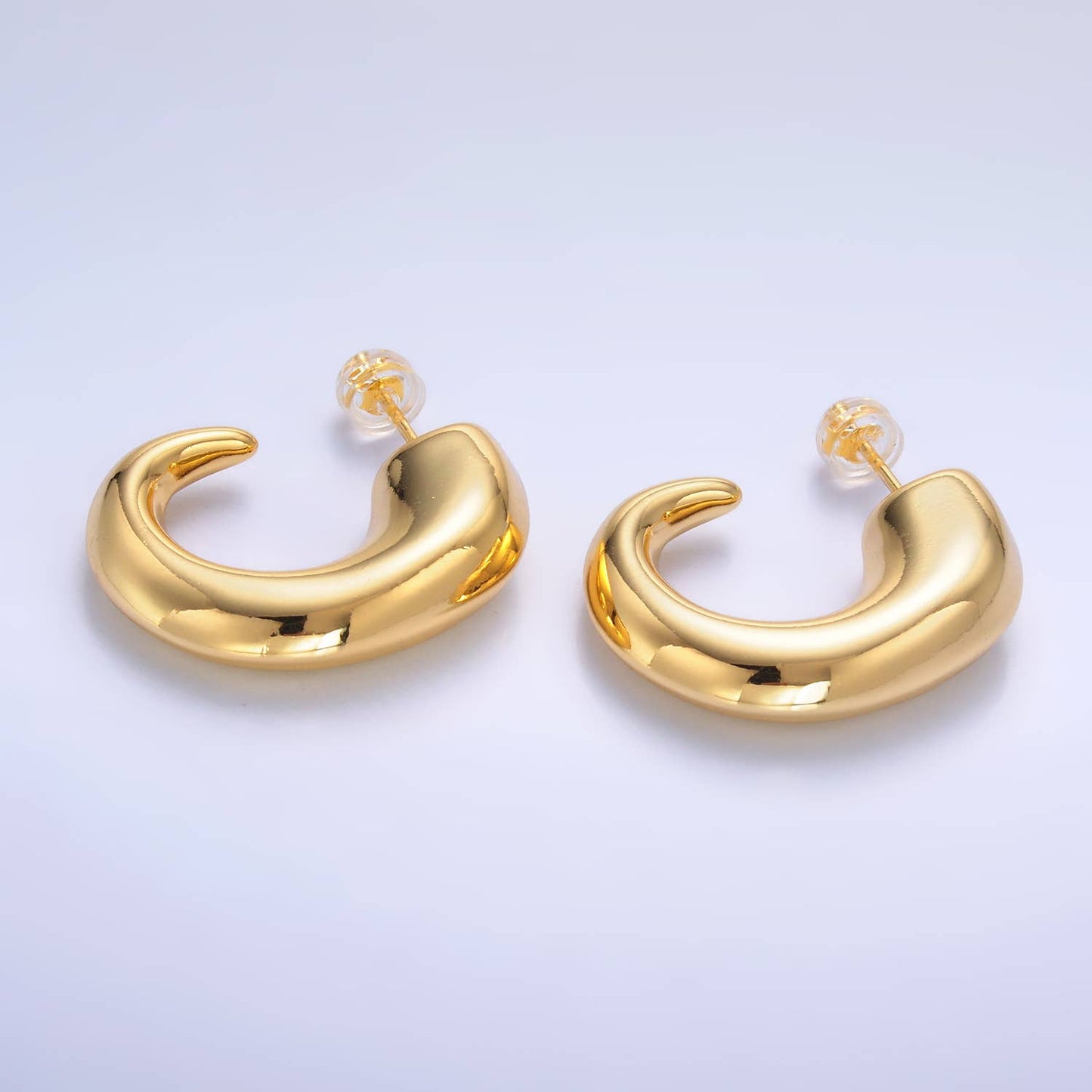 Bold Modern Gold Hoop Earring