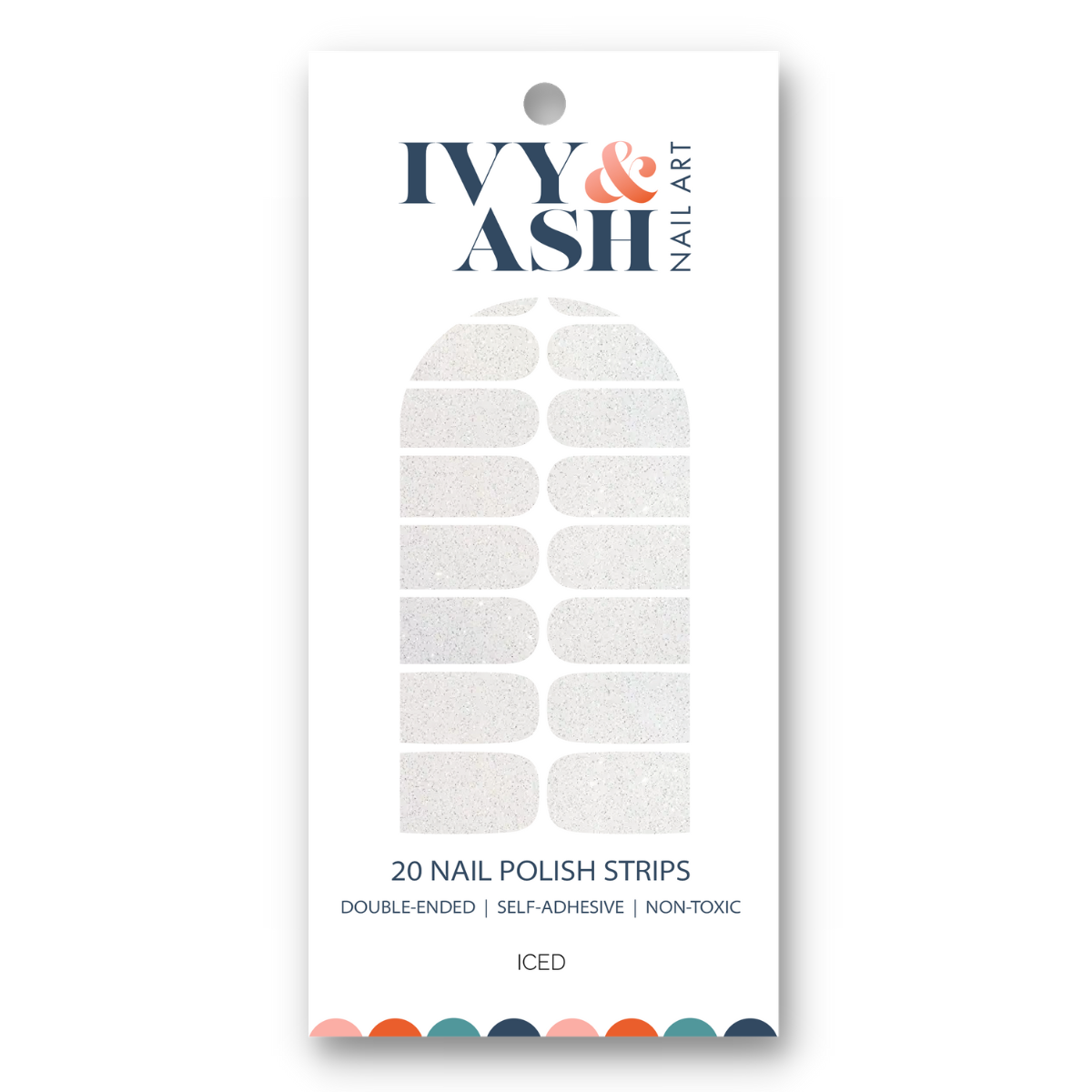 Iced | Sparkling White Diamond Glitter Holiday Nail Stickers