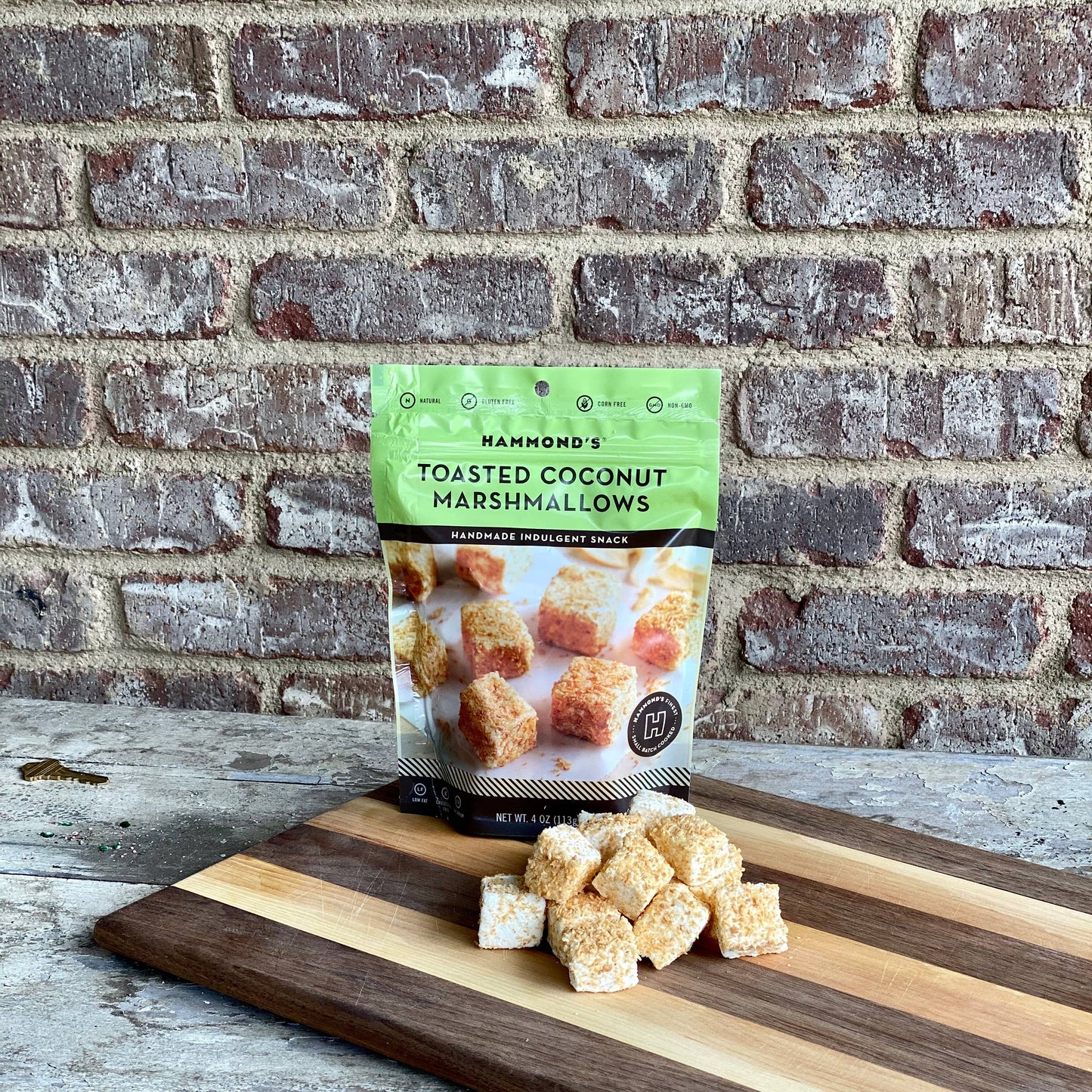 Handmade All-Natural Marshmallows - Toasted Coconut -4oz Bag