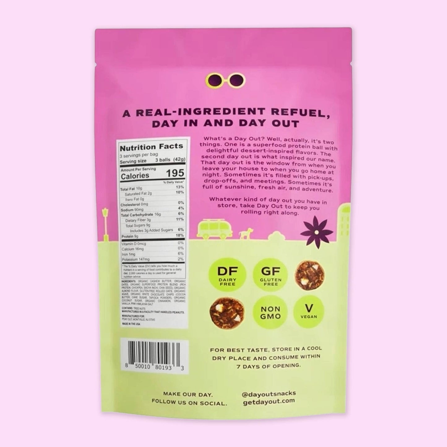 Cinnamon Bun Protein Balls 4.5 oz- Healthy Snack