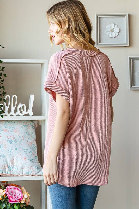 ET7484-10 SOLID URBAN RIBBED TOP: BLACK / 2-2-2 (1X-2X-3X)