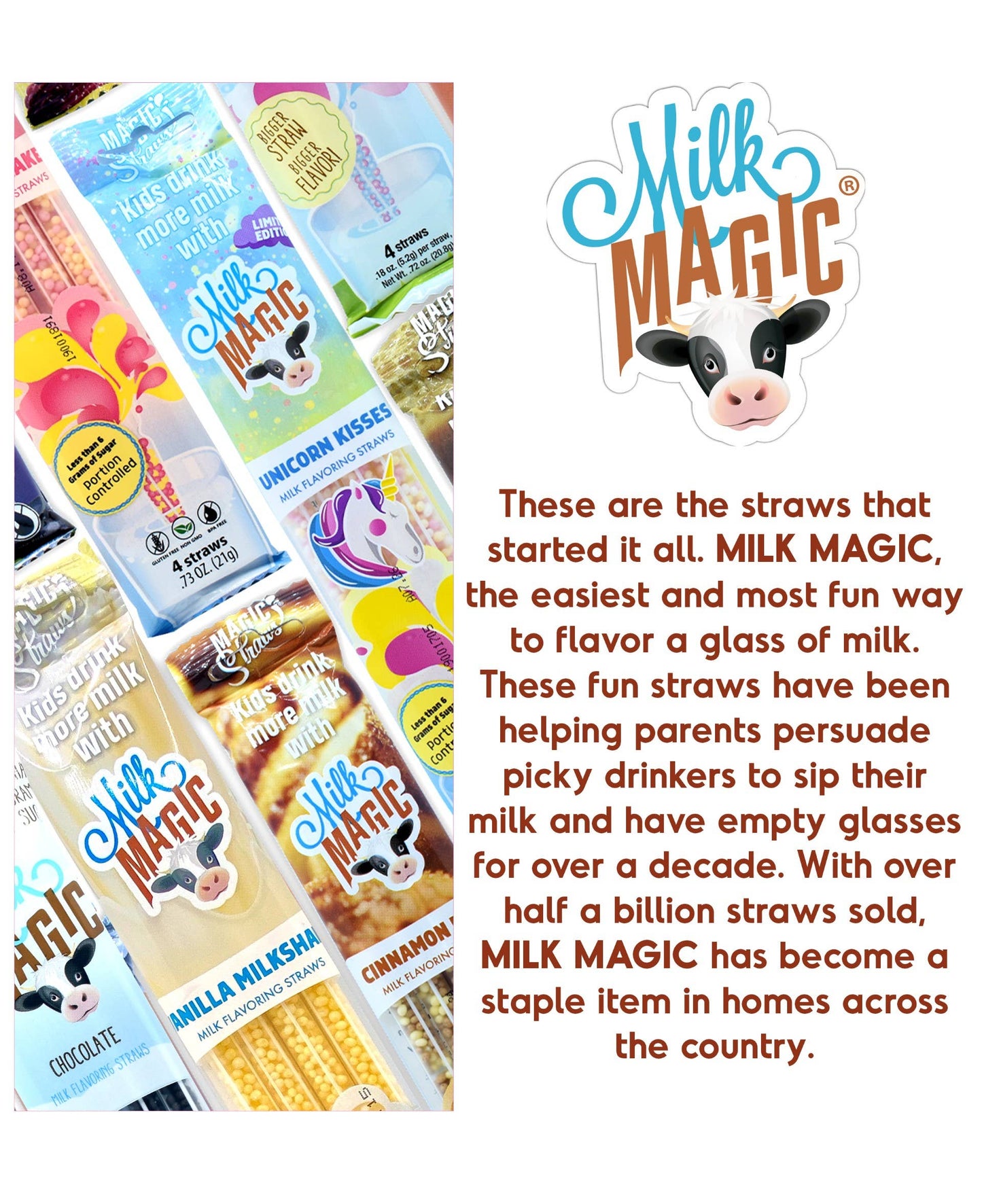 Milk Magic Chocolate Banana Milk Flavoring Straws