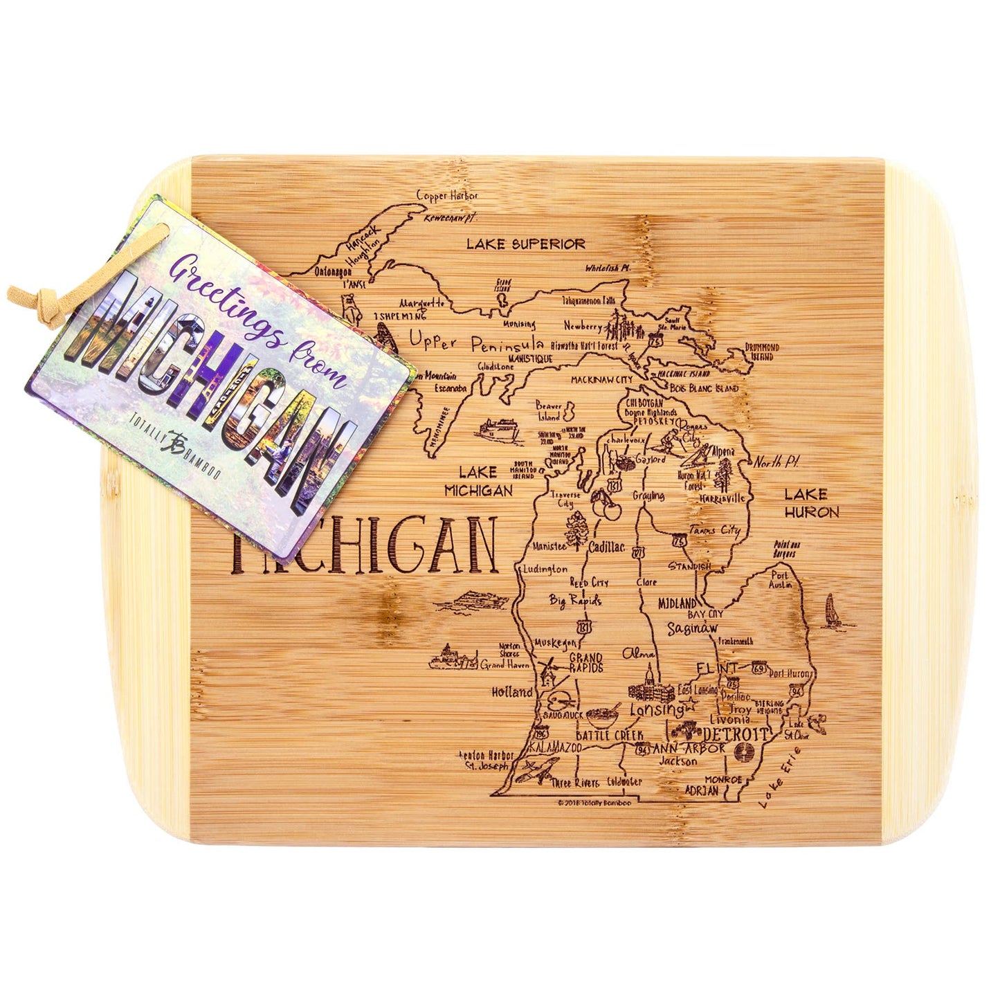A Slice of Life Michigan 11" Cutting & Serving Board