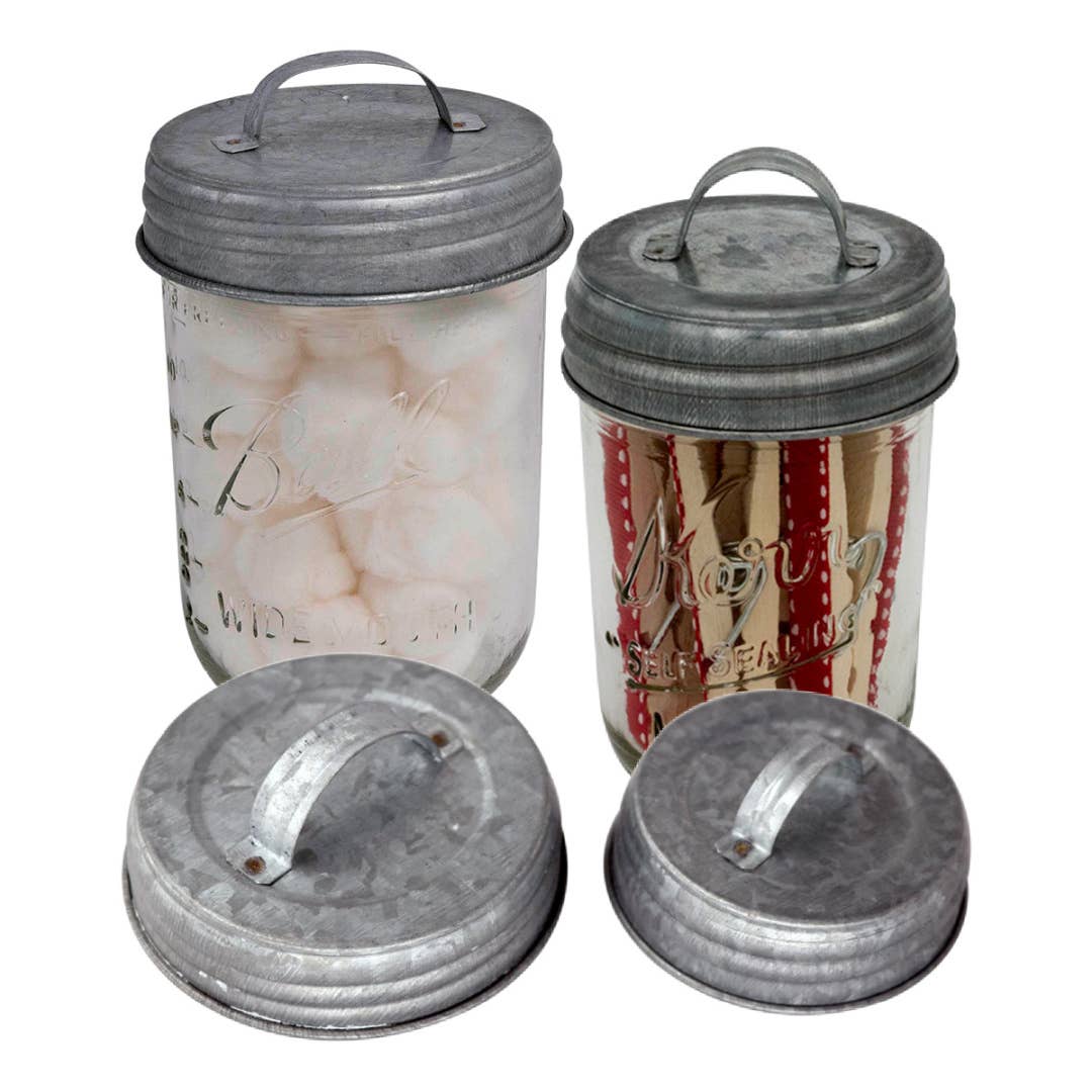 Metal Handle / Canister Lid for Mason Jars BIG AND SMALL