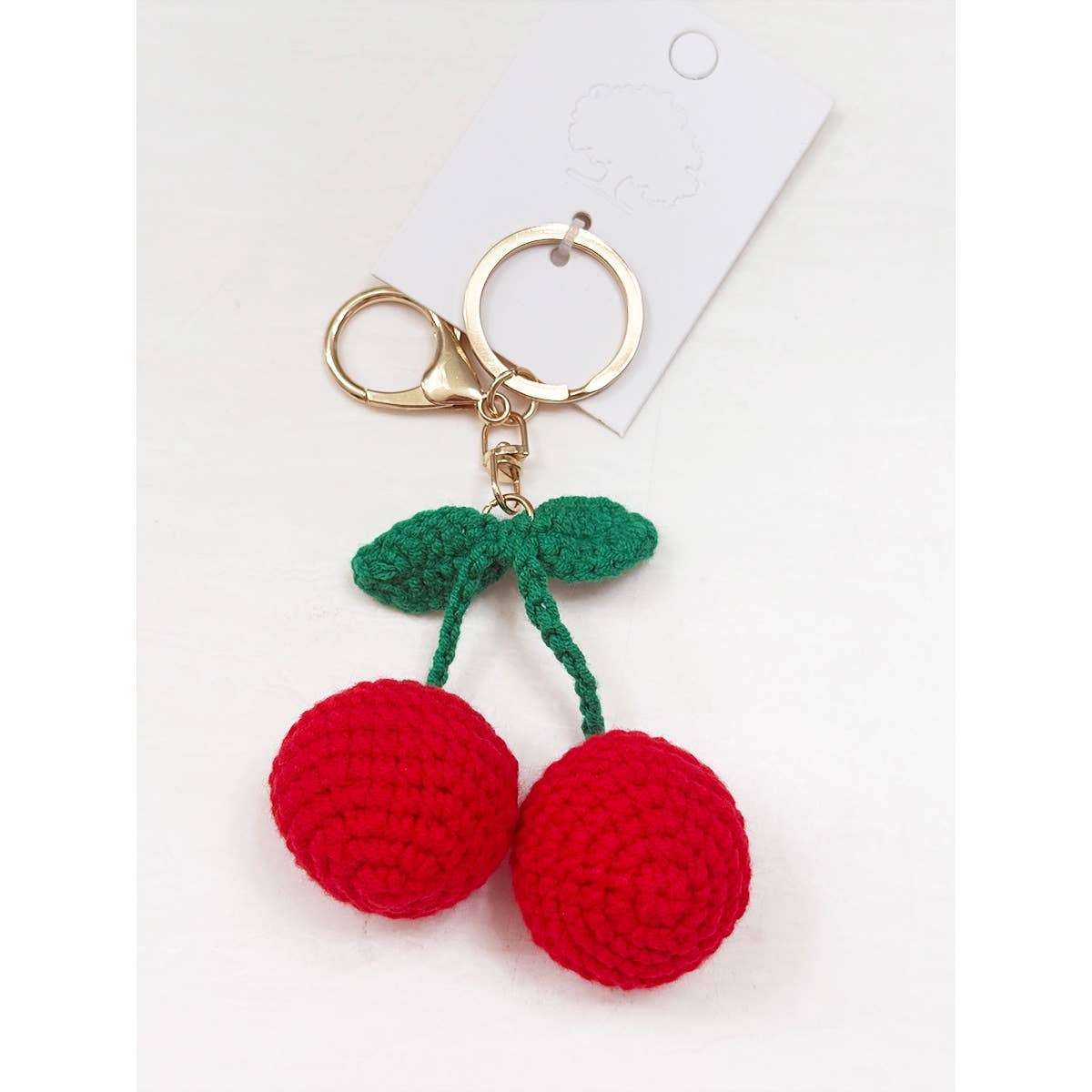 Hand Made Crochet Cherry Key Chain
