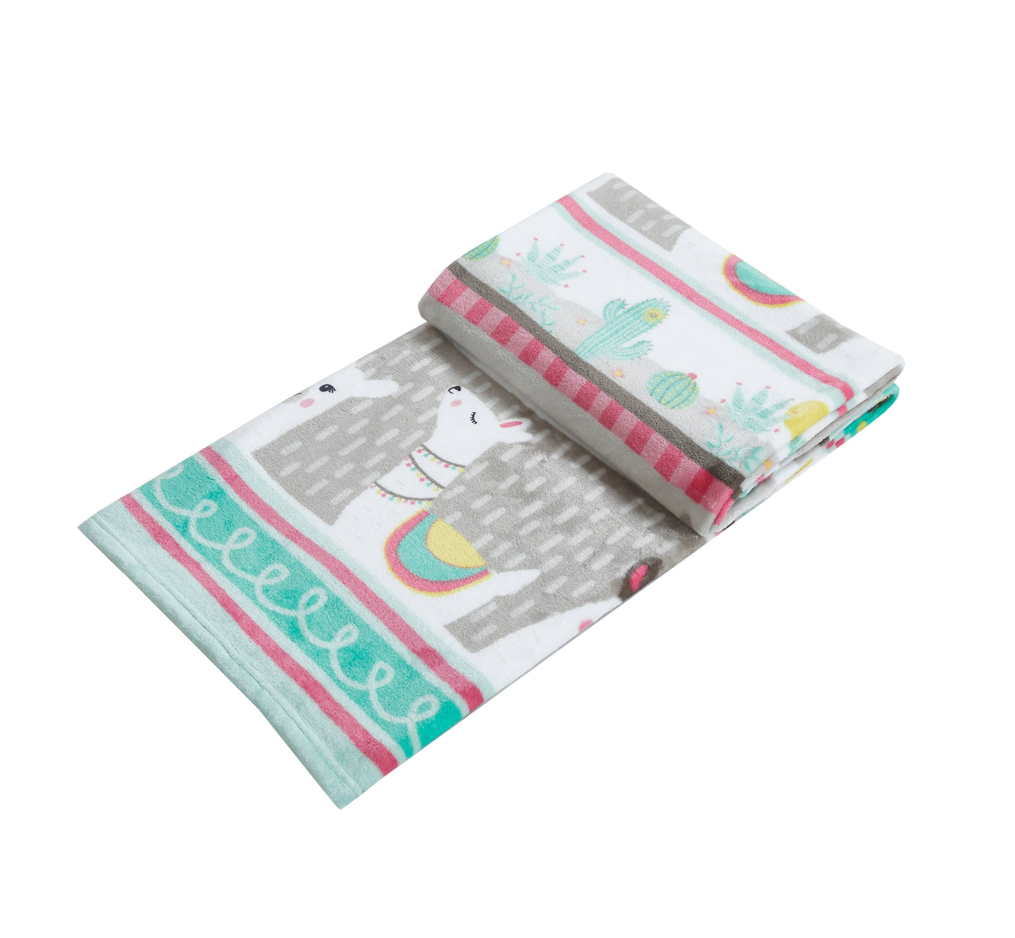 "Llama Fields" 1-Ply Faux Fur Everyday Designer Blanket