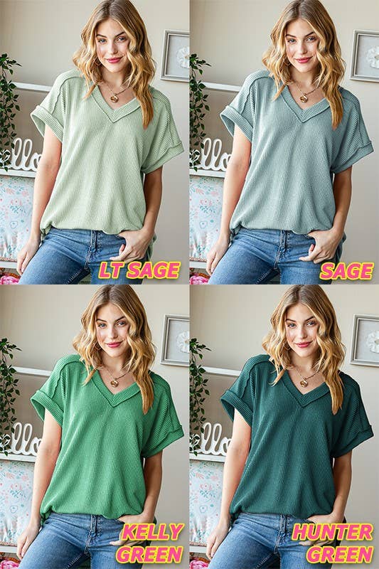 ET7484-10 SOLID URBAN RIBBED TOP: BLACK / 2-2-2 (1X-2X-3X)