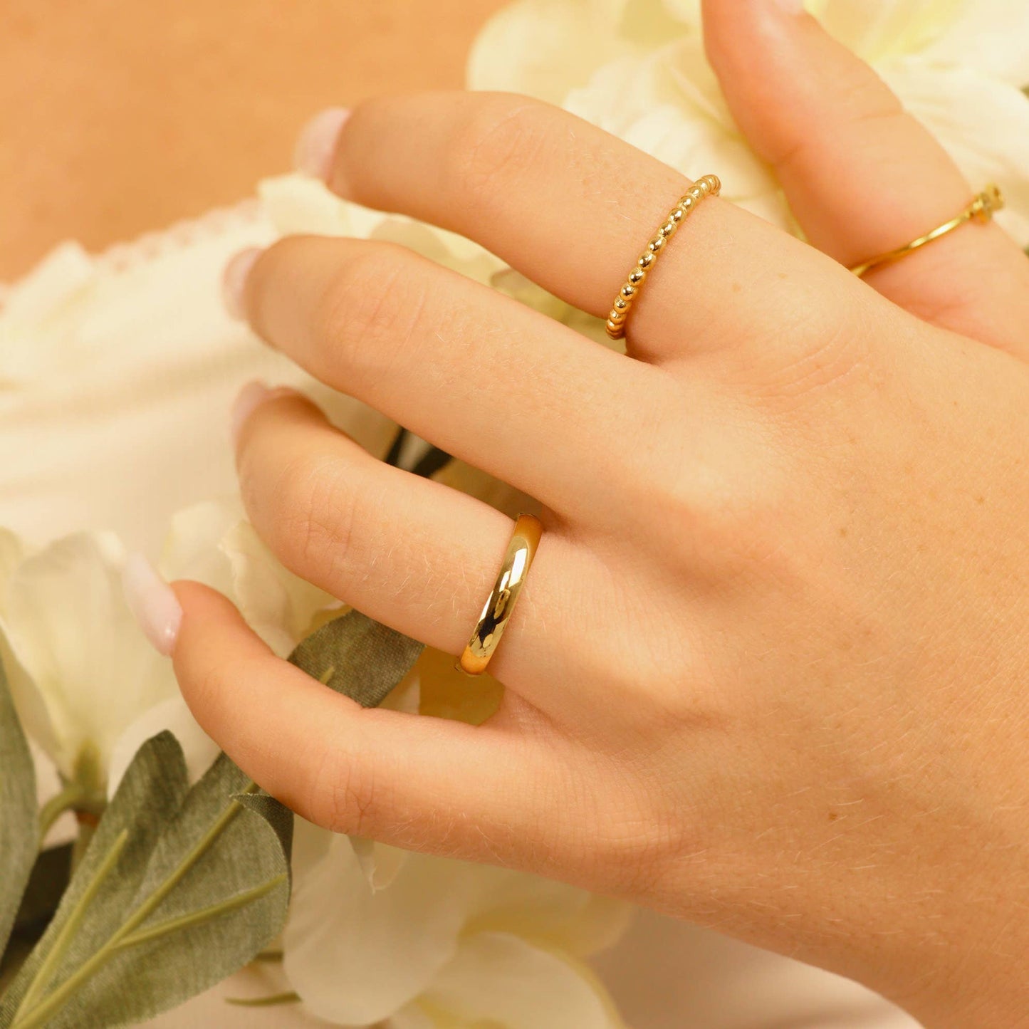 Stainless Steel Blank Gold Ring