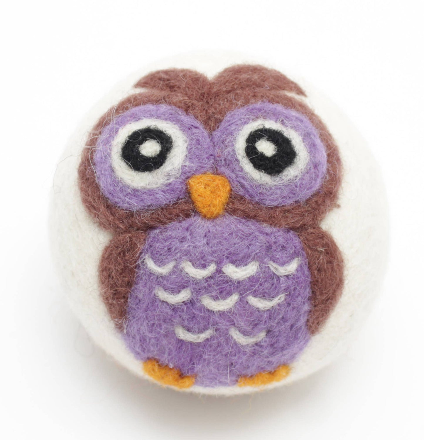 Owls: Eco Wool Dryer Balls Fair Trade : Purple Owl