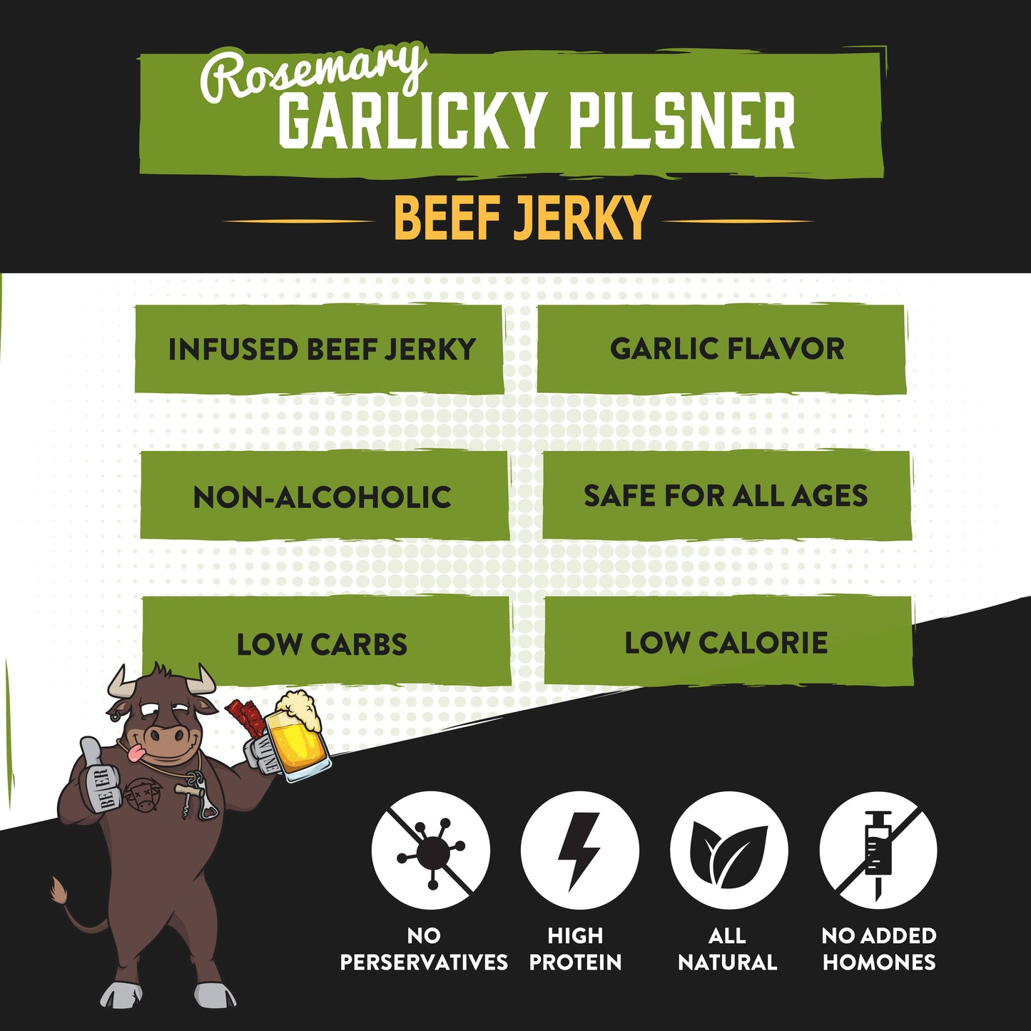 Rosemary Garlicky Pilsner Jerky