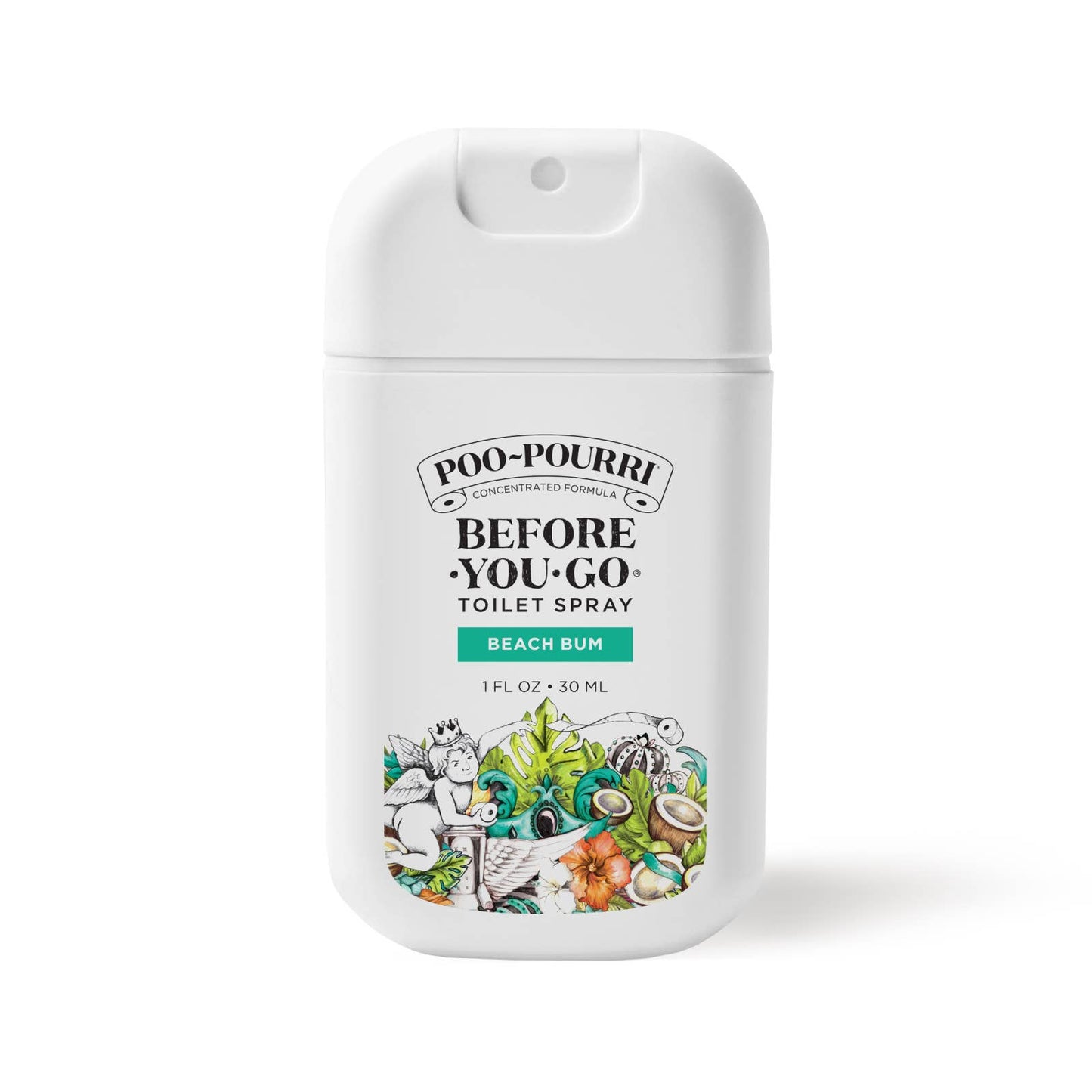 Poo~Pourri 1oz Pocket Sprayer 32ct w 4 Trays - Beach Bum