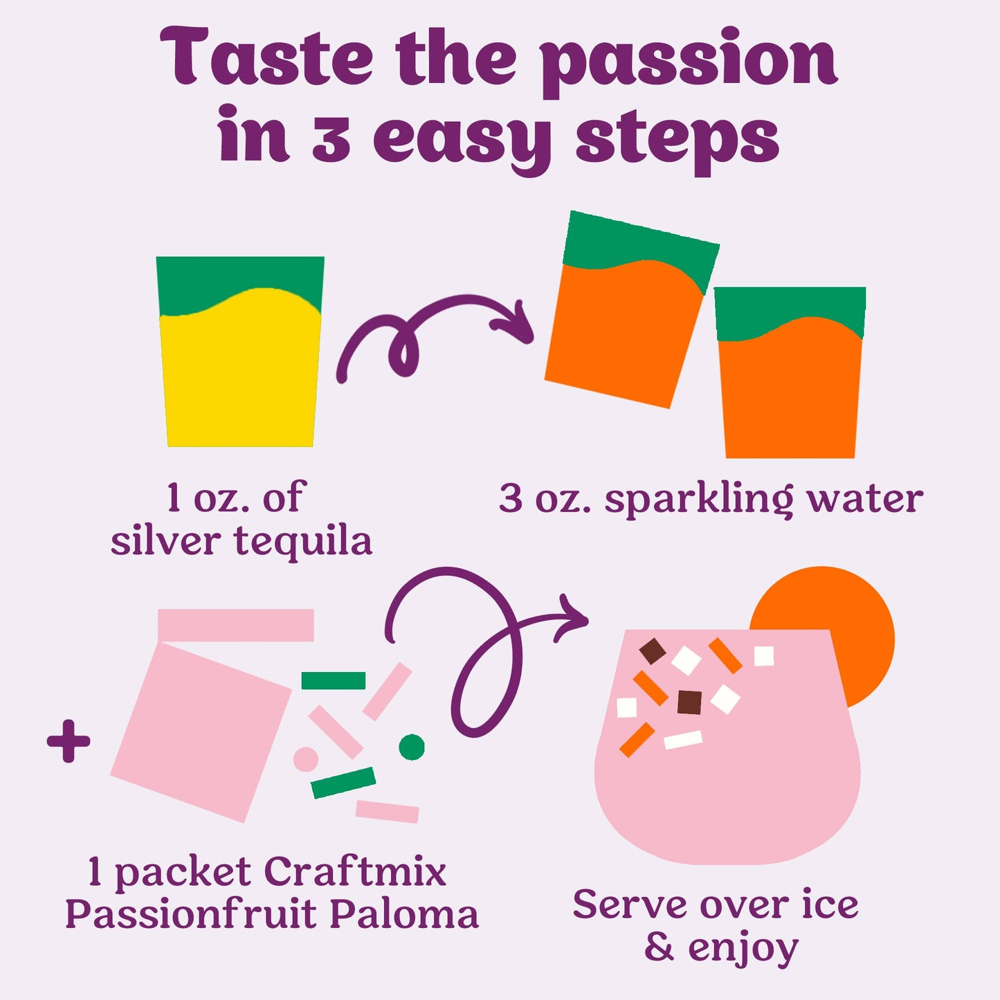 Passionfruit Paloma Cocktail / Mocktail Mixer - 24ct Caddy
