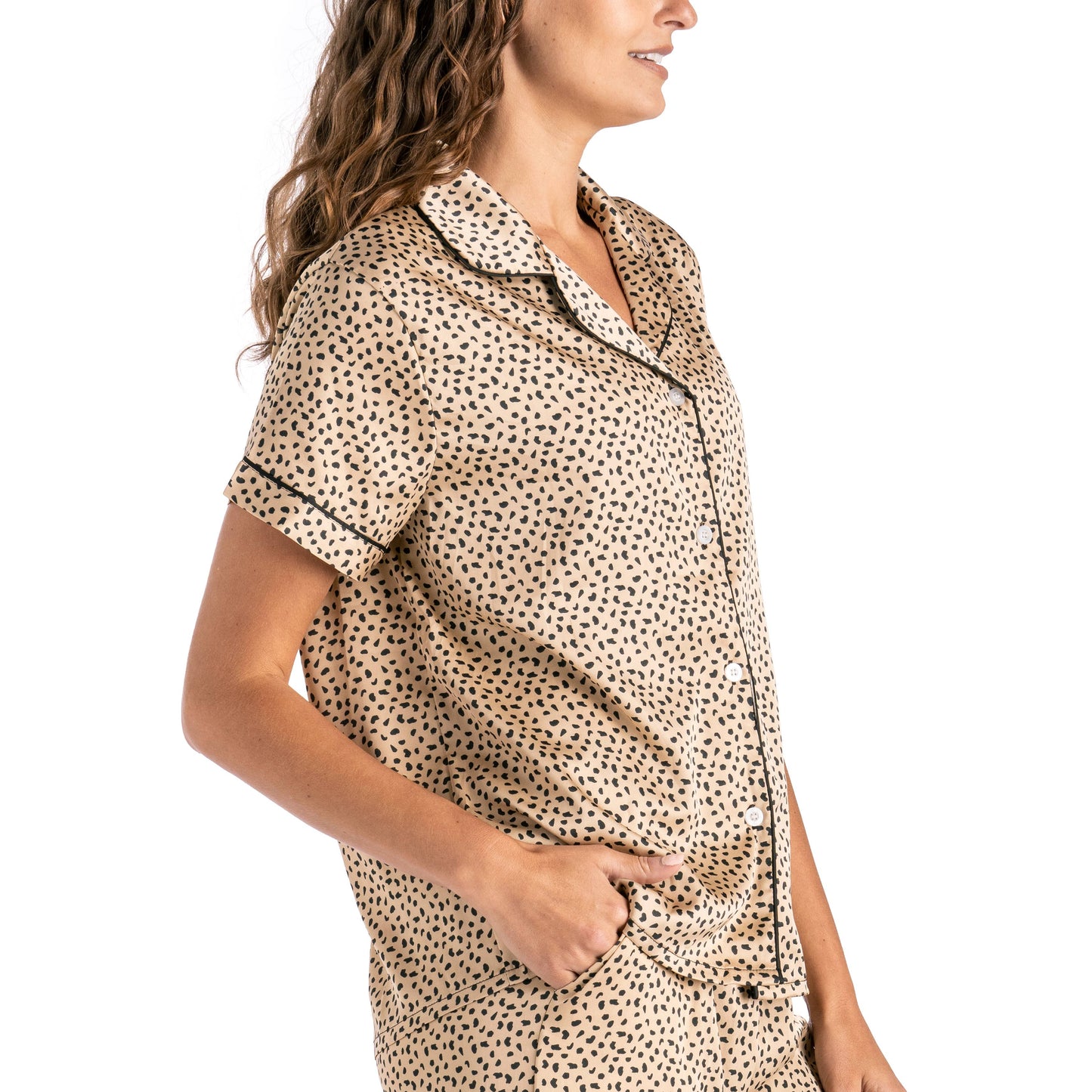 Hello Mello Beauty Sleep Satin Pajama Tops Open Stock