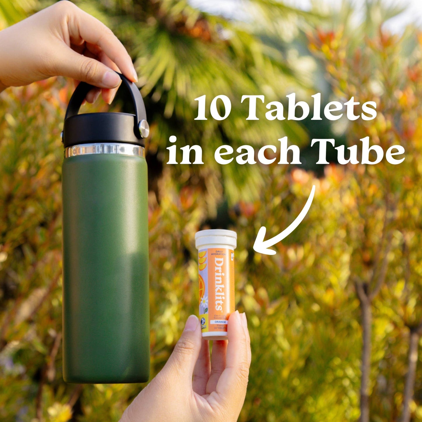 Hydration Tablets: Natural ORANGE Electrolytes +Display
