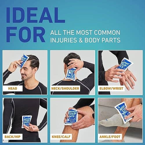 Instant Ice Cold Pack (6” x 4.5”) - 25 Packs Disposable