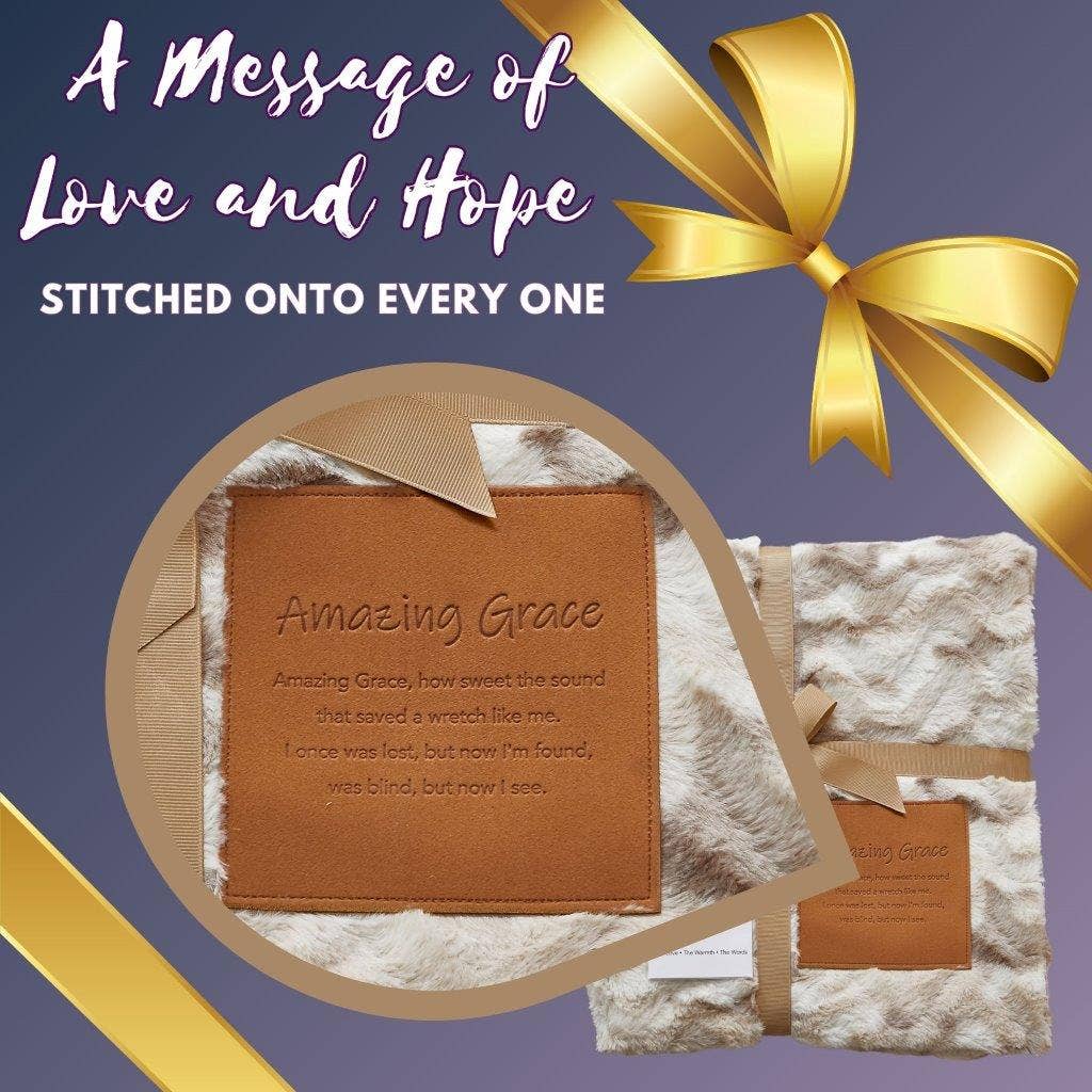 "Amazing Grace" 1-Ply Faux Fur Patch Throw 50"x60"