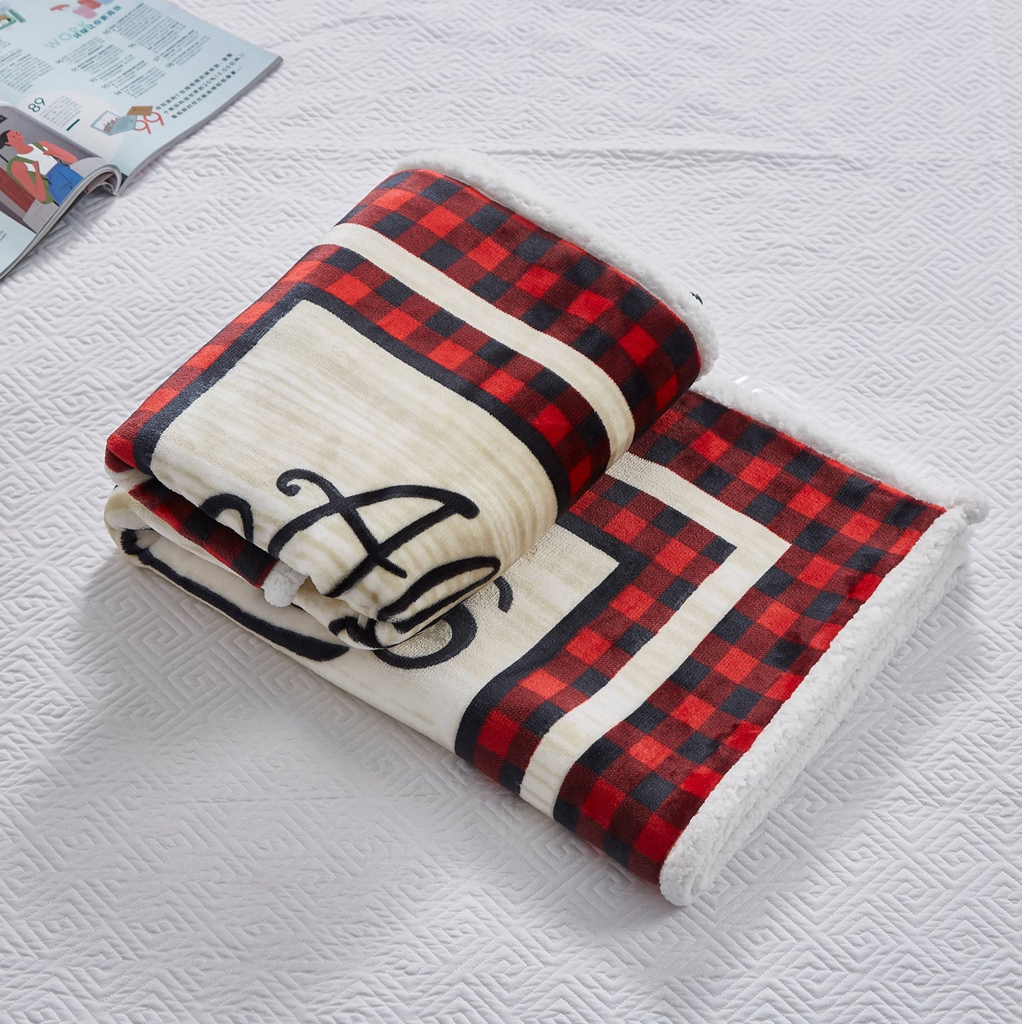 "All Roads Lead Home" Flannel Sherpa Throw Blanket 50"x60"