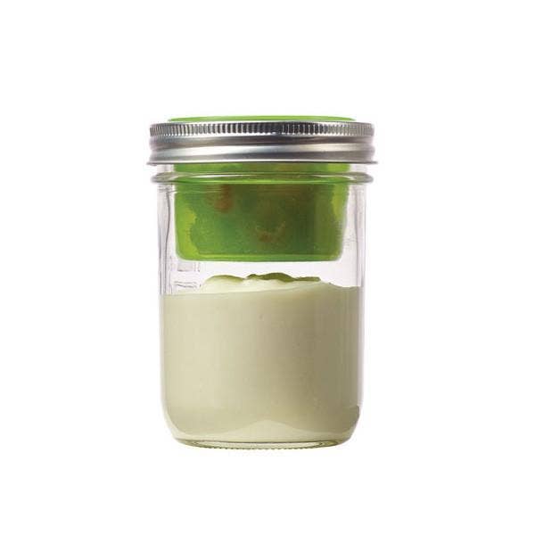 Jarware Snack Pack Lid, Wide Mouth Mason Jar, Green