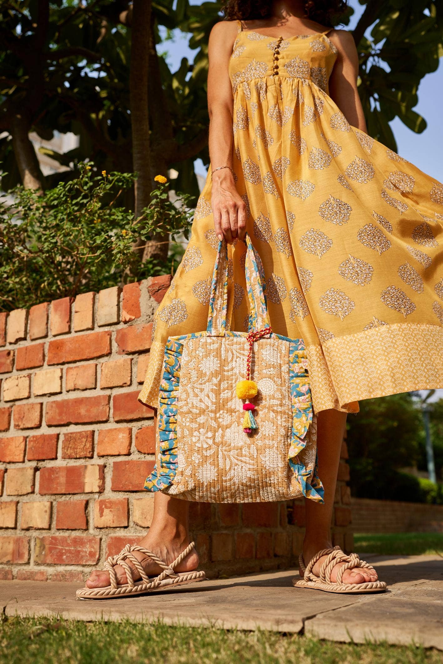 Chanda Frill Tote Bag