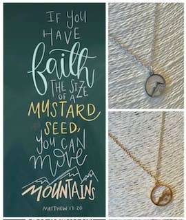 Faith Can Move Mountains Necklace: Gold