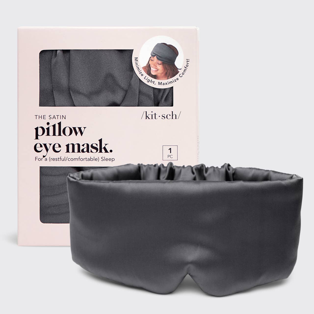 The Pillow Eye Mask - Charcoal – The Thrifty Chick
