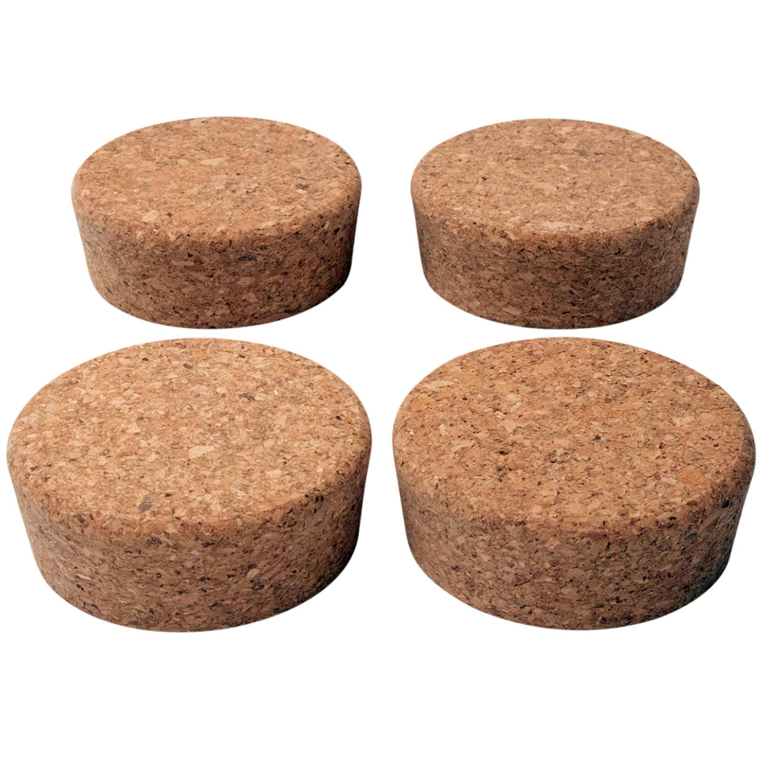 Cork Lid / Stopper for Mason Jars 4 Pack BIG AND SMALL