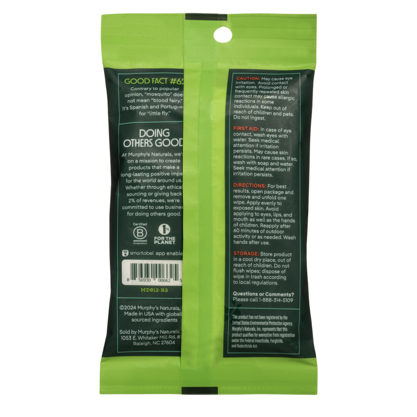 Mosquito Repellent Wipes - Display of 6