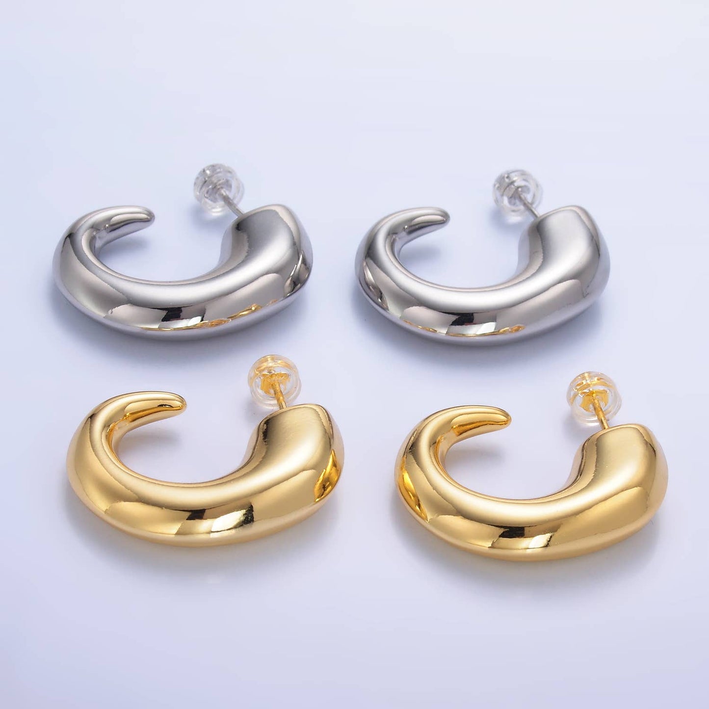 Bold Modern Gold Hoop Earring