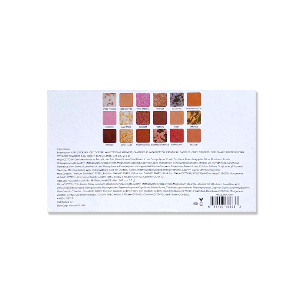 Hello Autumn 18 Shade Duo-Finish Eyeshadow Palette
