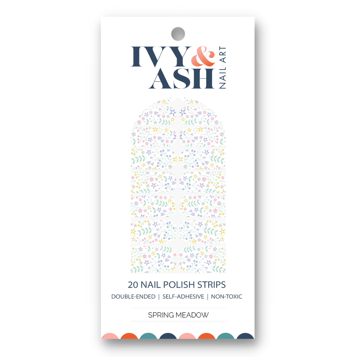 Spring Meadow | Pastel Floral Easter Nail Polish Wrap Set