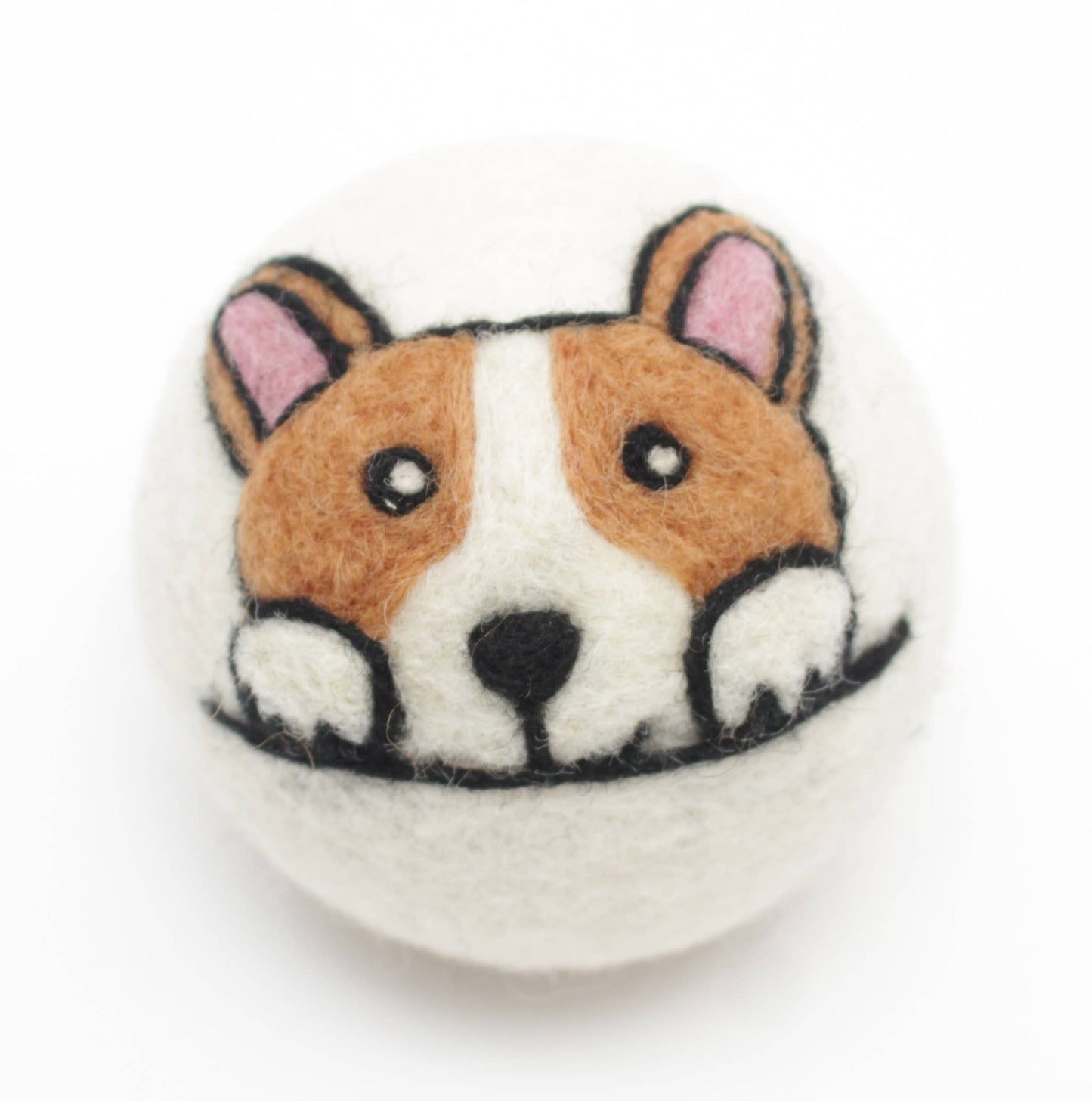 Dogs: Eco Wool Dryer Balls Fair Trade: Dark Brown Dog