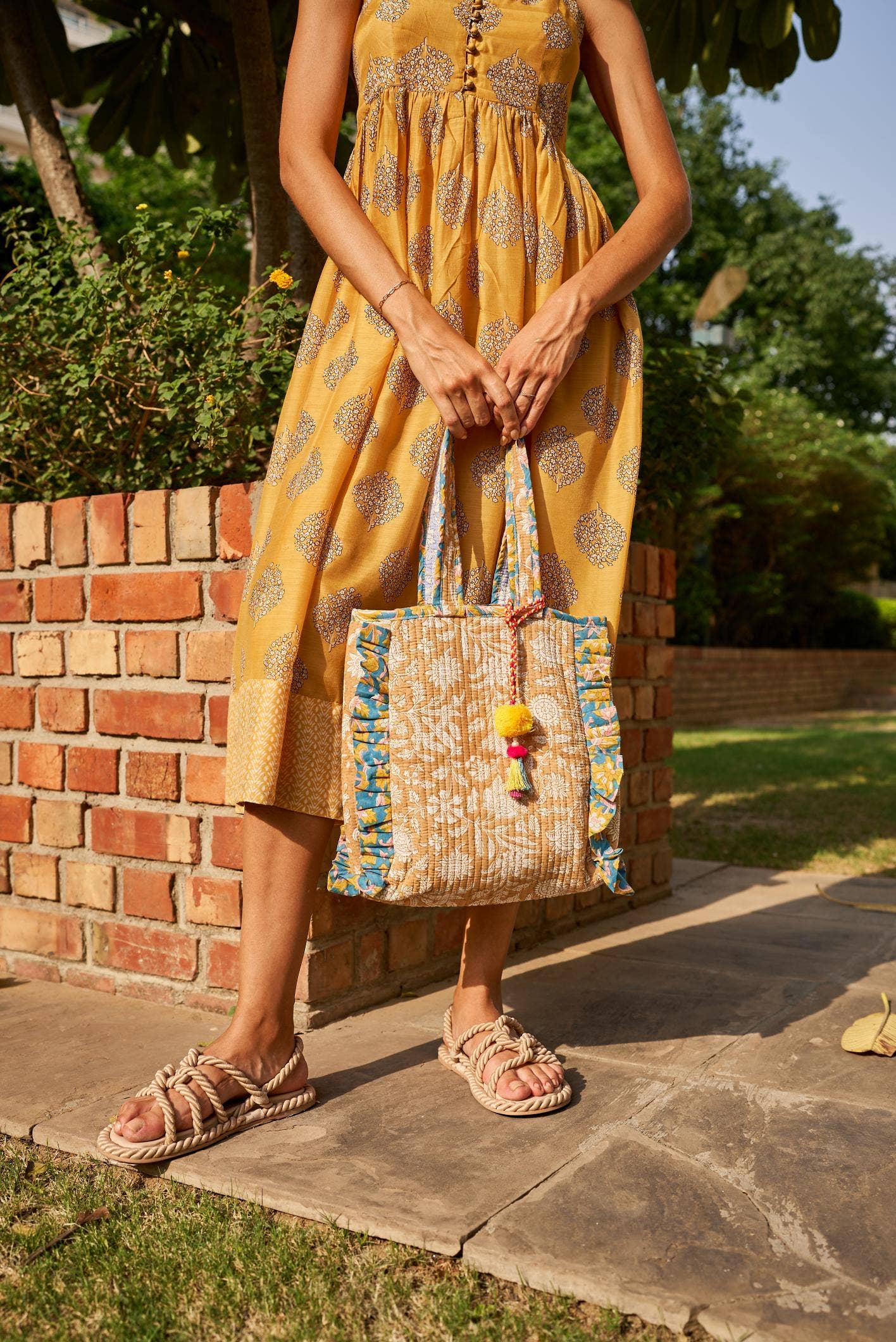 Chanda Frill Tote Bag