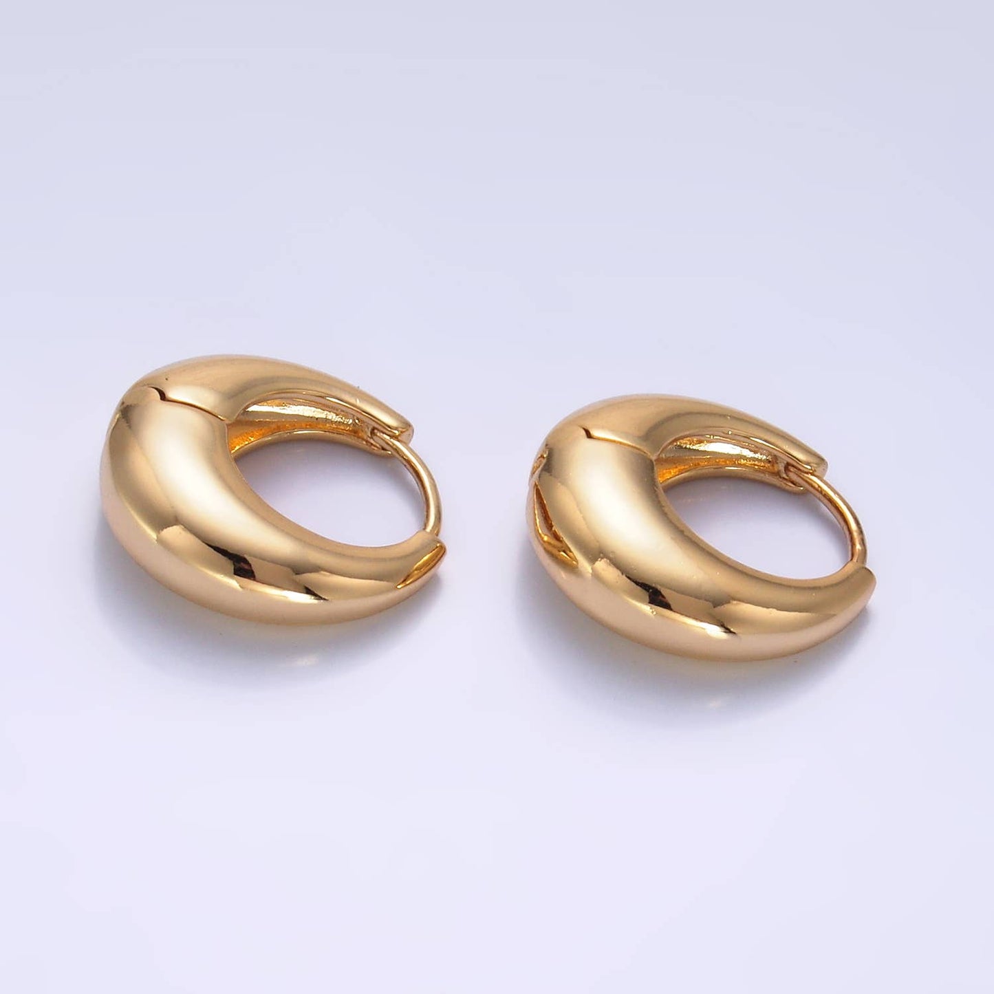 14K Gold Filled Chubby Dome Huggie Earrings | AD1432 AD088