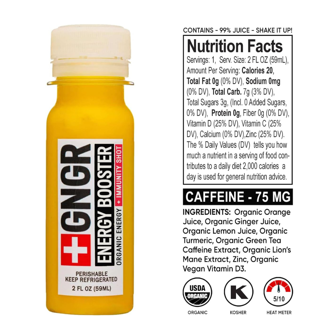 Energy Booster Shot: Nootropic Ginger & Turmeric Drink