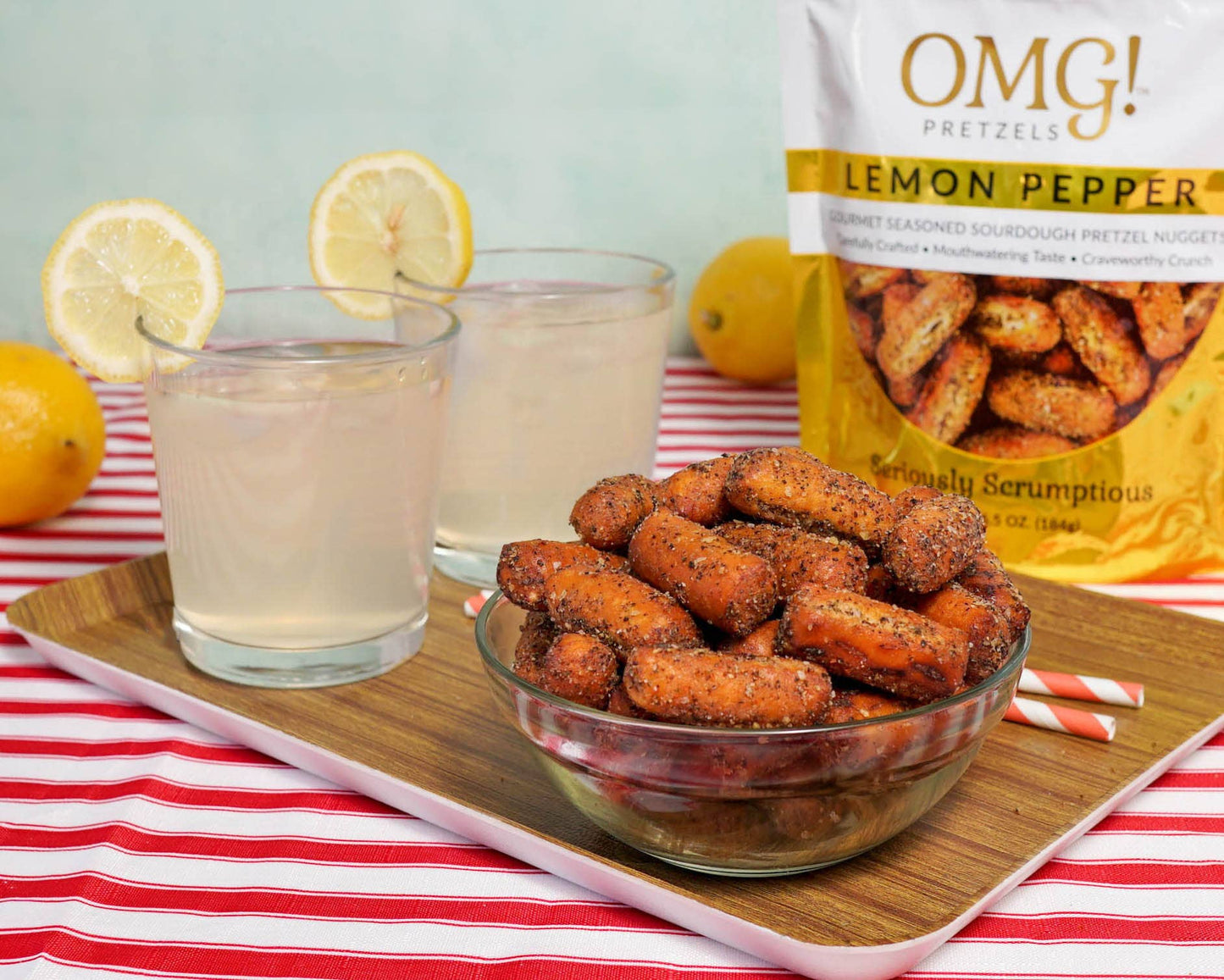 Lemon Pepper Seasoned Sourdough Pretzel Nuggets