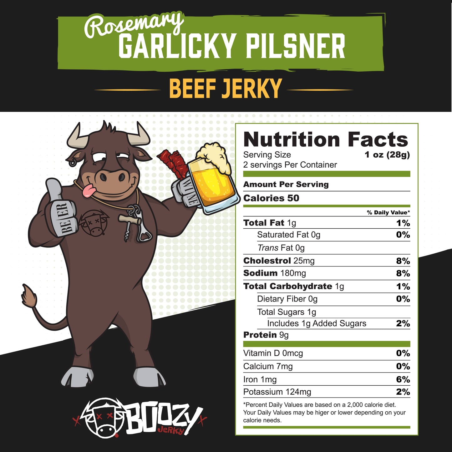 Rosemary Garlicky Pilsner Jerky