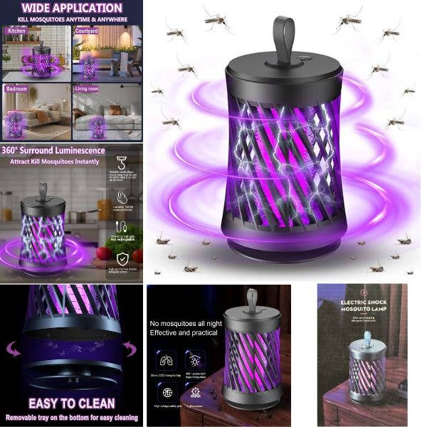 BUG#5 - 6" Wide Are Mosquito Terminator - Shock Lamp