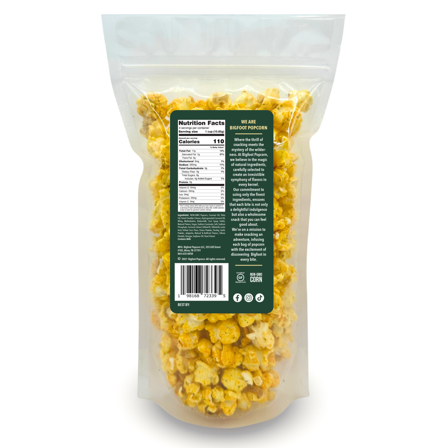 Jalapeño Cheddar Spicy Gourmet Popcorn