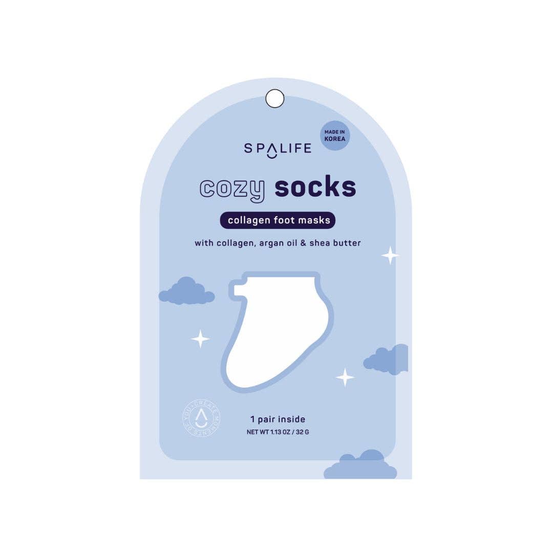 Christmas Holiday Cozy Socks Collagen Foot Masks - 1 Pair