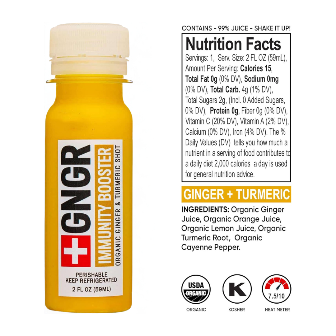 Immunity Booster Shot: Ginger & Turmeric, Immunity Support