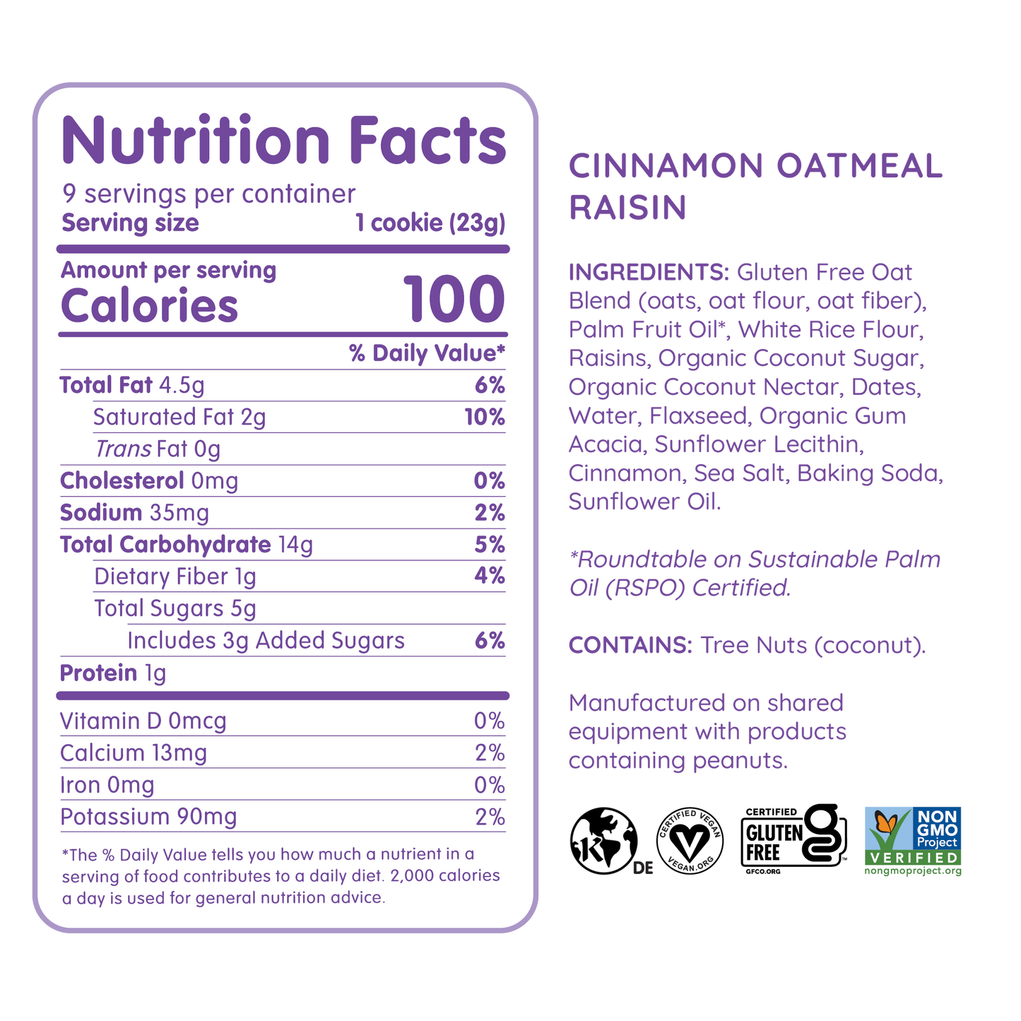 Soft Baked Cinnamon Oatmeal Raisin Cookies - 7.2 oz Box