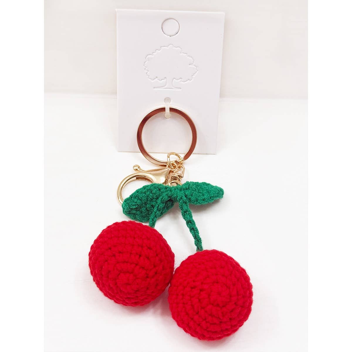 Hand Made Crochet Cherry Key Chain