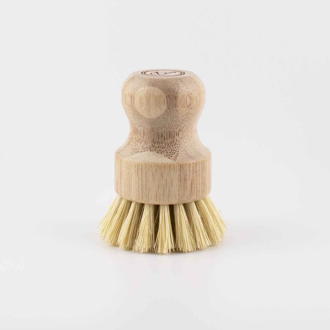 Dish Scrub Brush (Bamboo & Sisal) with Llama Logo - 6Ct