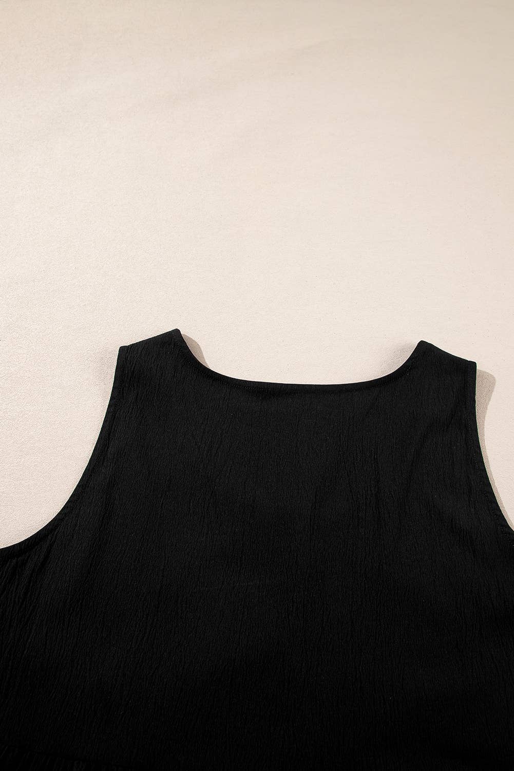 Plus Size Sleeveless Button Front Loose Jumpsuit